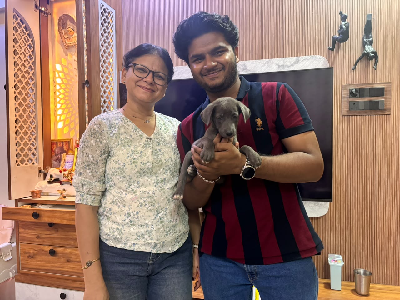 Blue with their forever family