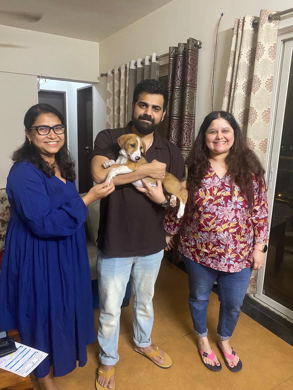 Badaam with their forever family