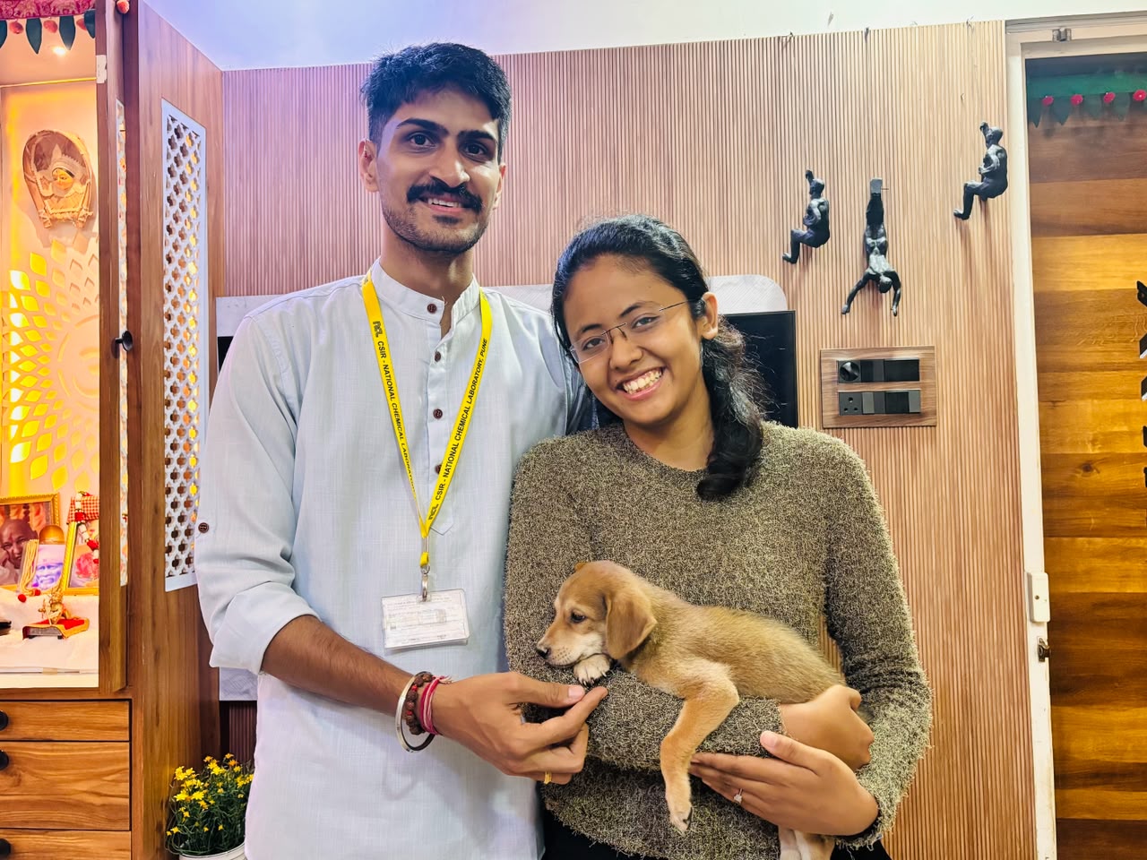 Biscuit with their forever family