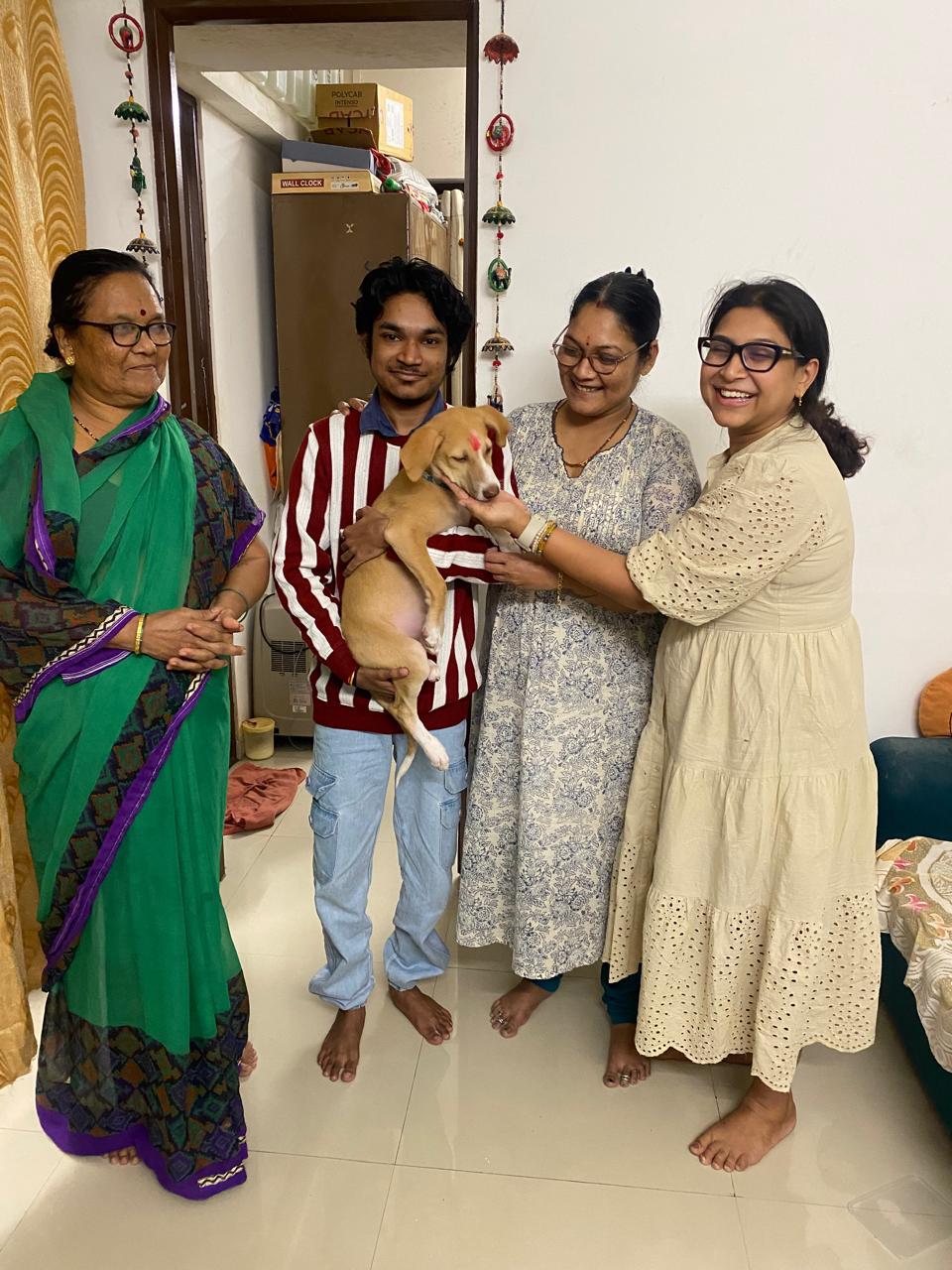 Bunny with their forever family